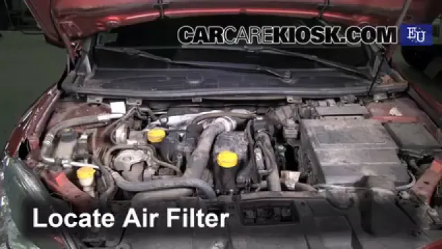 2009 Renault Megane Privilege dCi 1.5L 4 Cyl. Turbo Diesel Air Filter (Engine) Replace